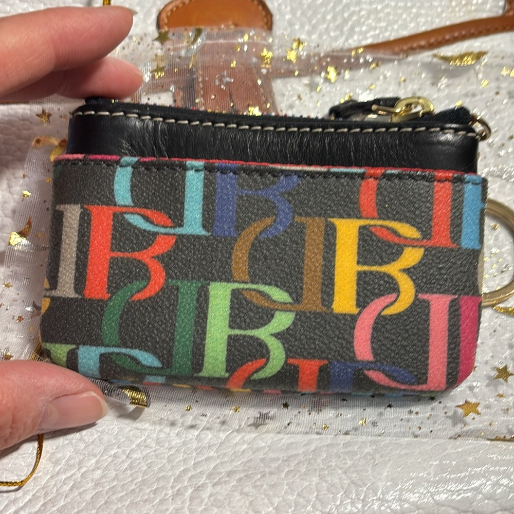 Dooney & Bourke Colorful Logo Coin Pouch - Picture 3 of 6